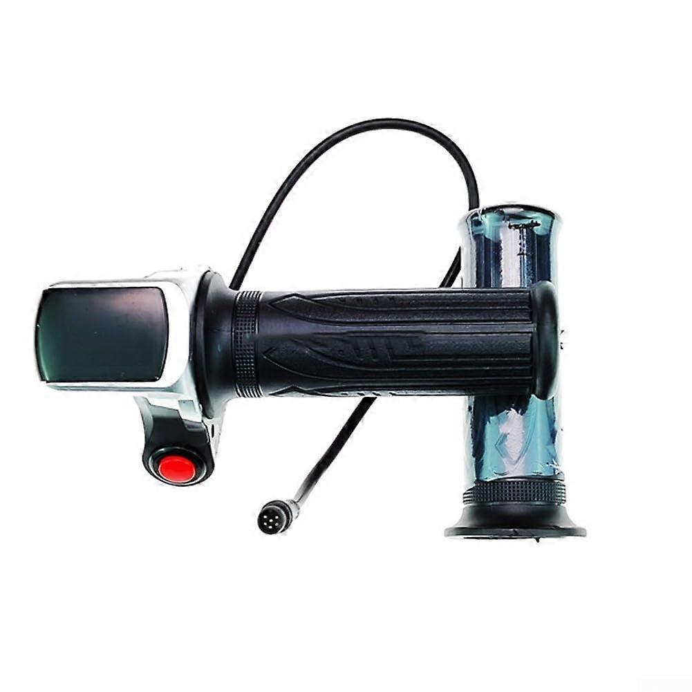 EBike Throttle Grip, Thumb Lever 48V with LCD Battery Display Button