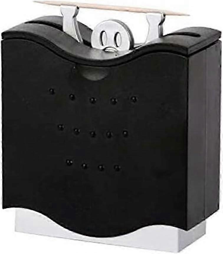 A toothpick holder and dispenser suitable for 6.5 cm toothpicks.