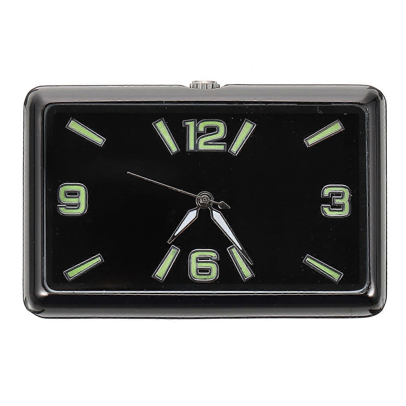 Car Dashboard Tiny Clock Adhesive Dashboard Clock Decorative Square Clock