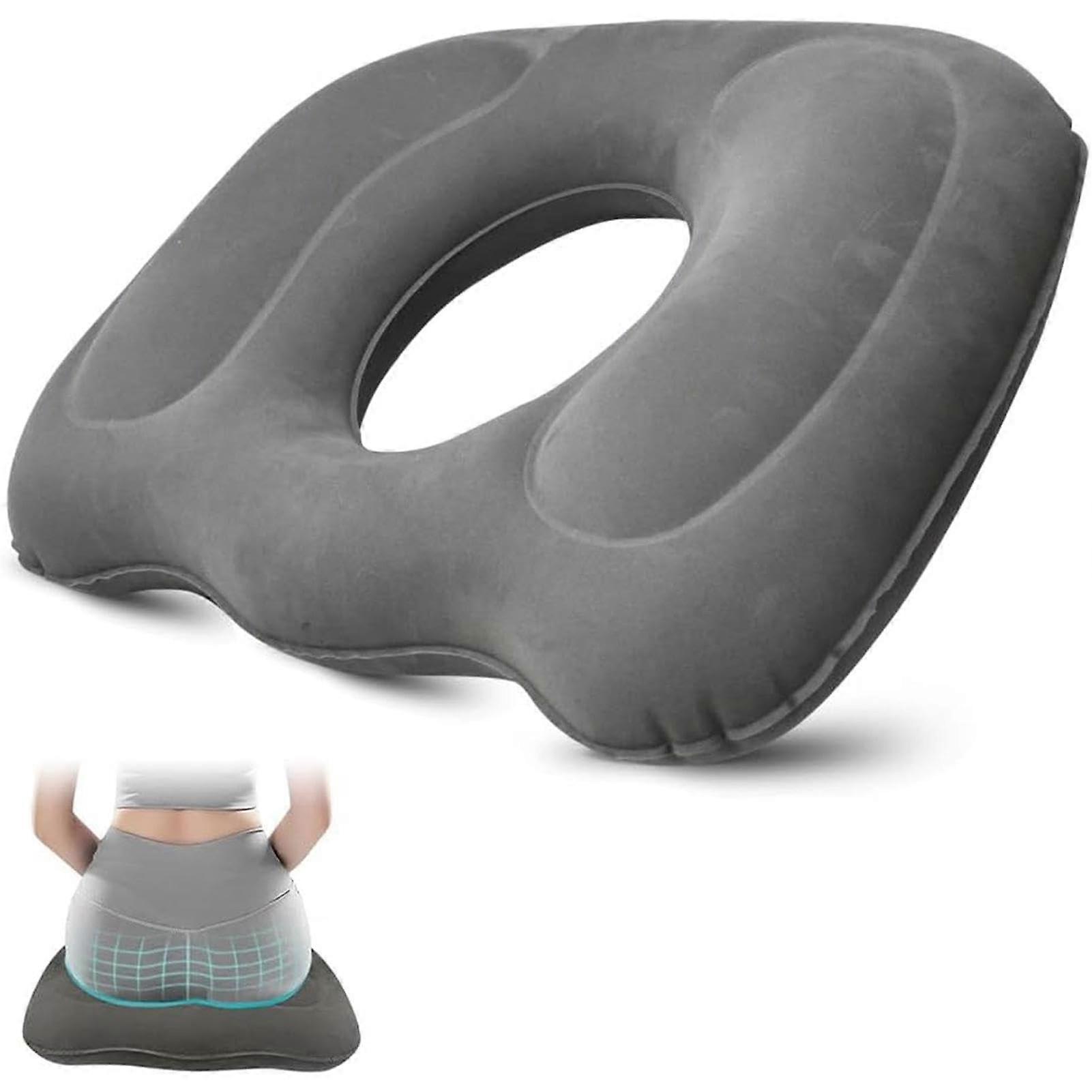 Inflatable Donut Pillow For Hemorrhoids Orthopedic Seat Cushion Memory Foam For Lower Back Pain Sciatica
