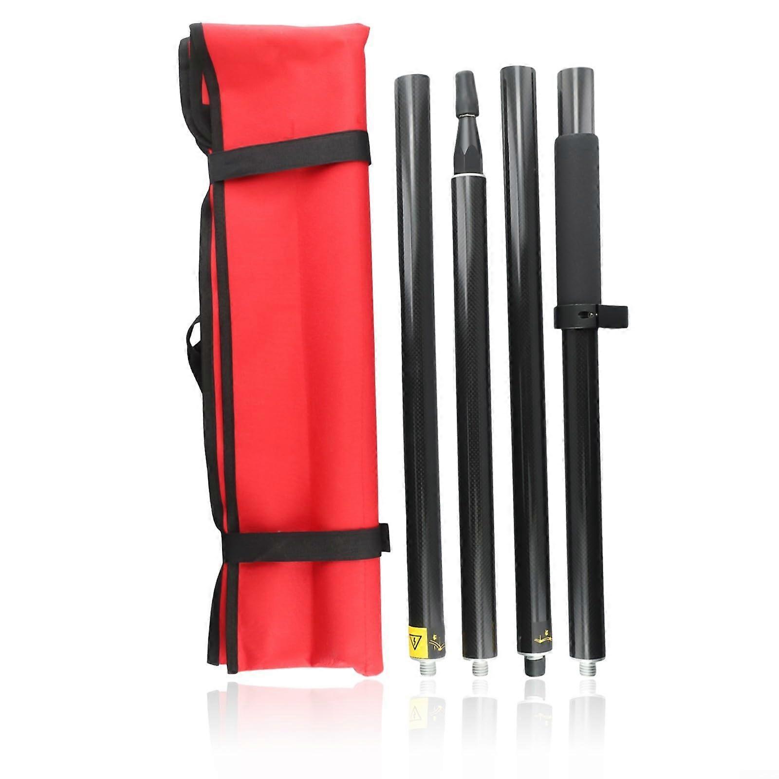 2M Carbon Fiber Survey Pole with 4 Sections for GPS GNSS Applications, Compatible with All GPS Interfaces (2M)