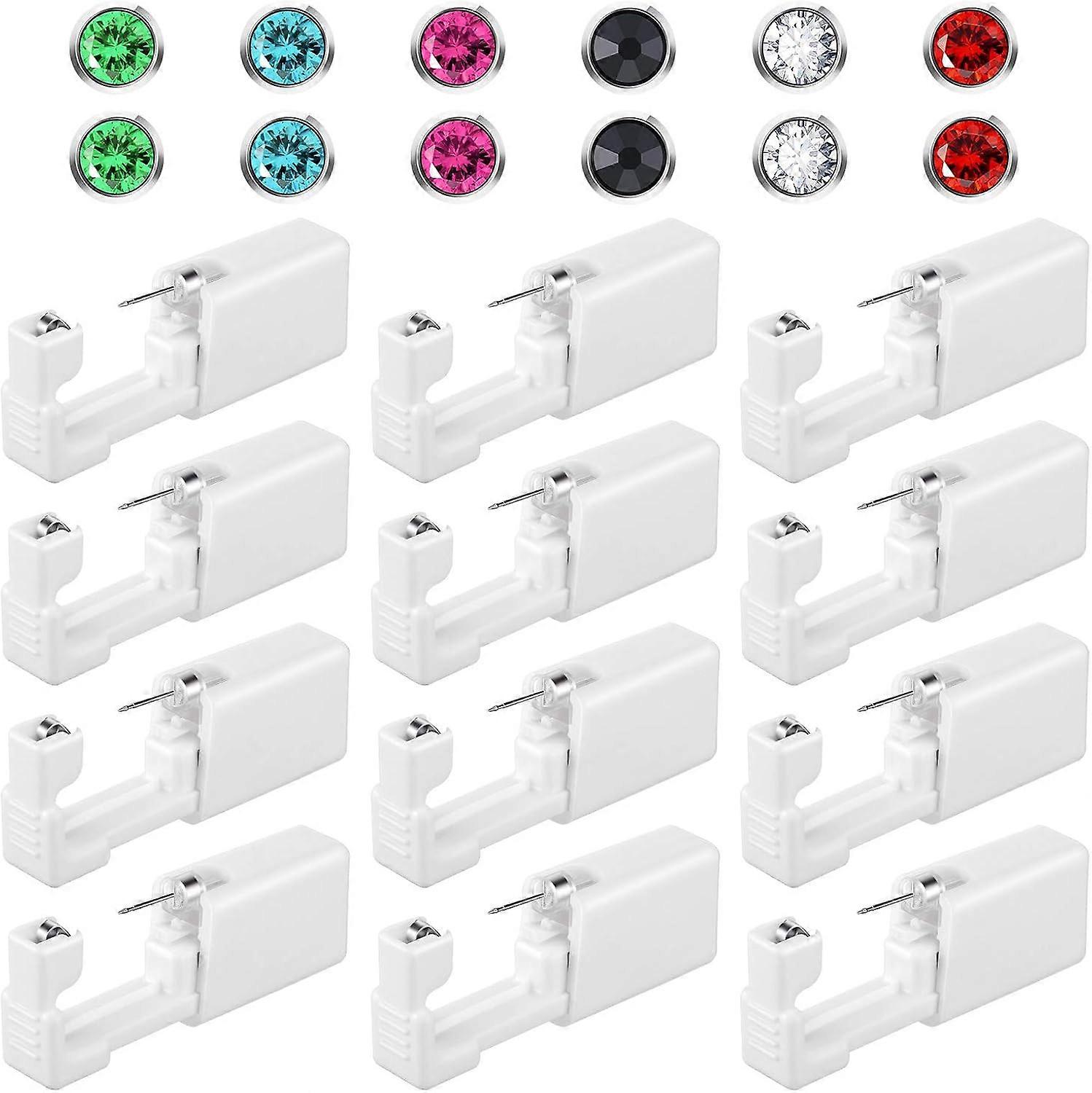 12 Pieces Disposable Safety Ear Piercing Tools Self Ear Nose Piercing