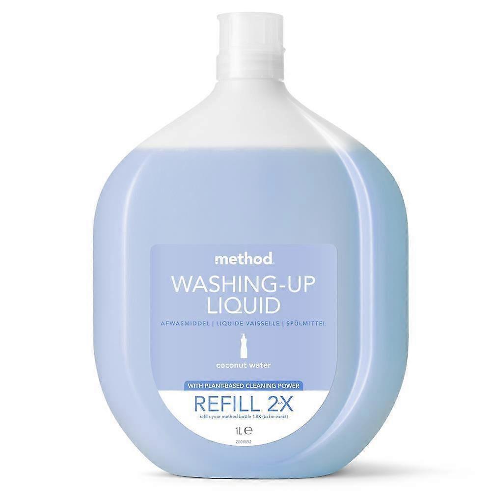 Method Washing Up Liquid Refill Coconut Water 1L - 2 Pack