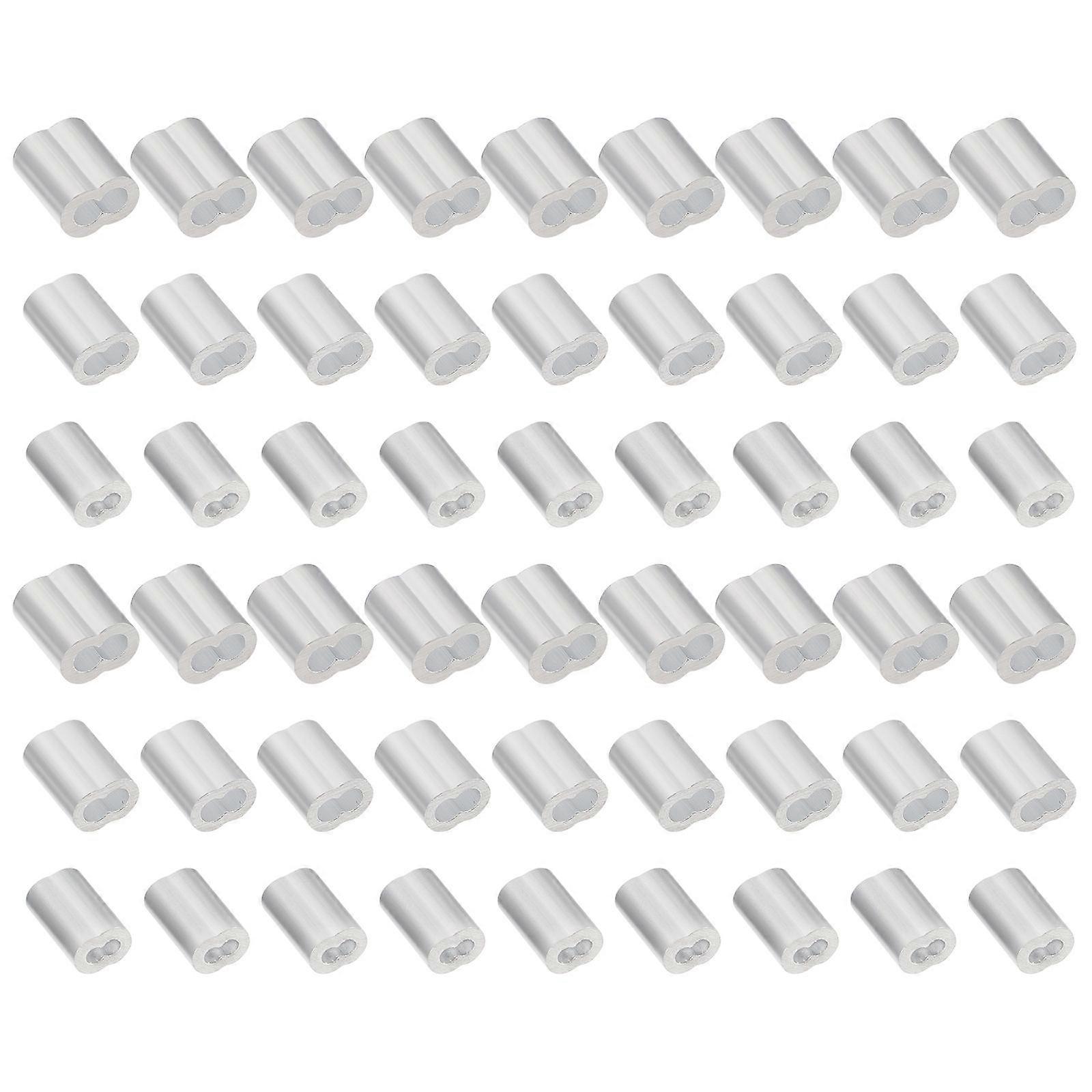 Aluminum Wire Rope Loop Sleeves with Shaped Holes for Cable Crimping – Universal Connectors for Deck Railings and Outdoor Applications
