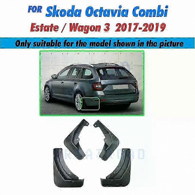 4-Piece Mud Flaps for Combi Wagon Estate MK3 A7 5E 2017-2019 Splash Guards F Protection
