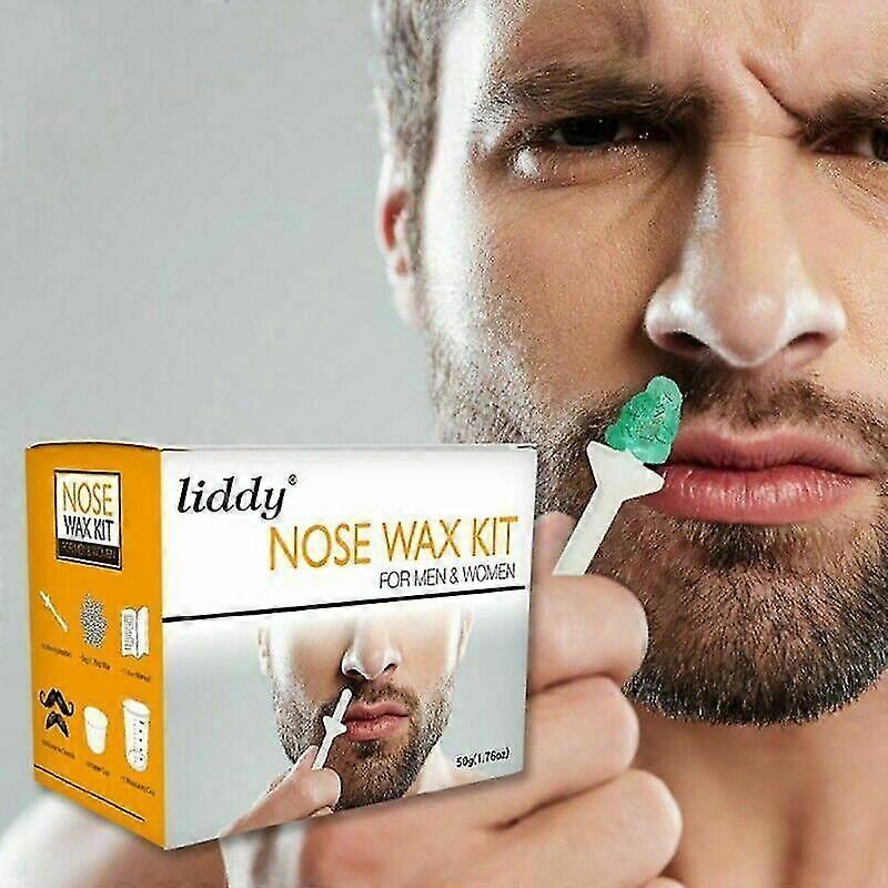 Kit d'épilation à la cire LIDDY pour le nez et les oreilles - Épilation facile et sans douleur - Taille U - 50 g - Homme