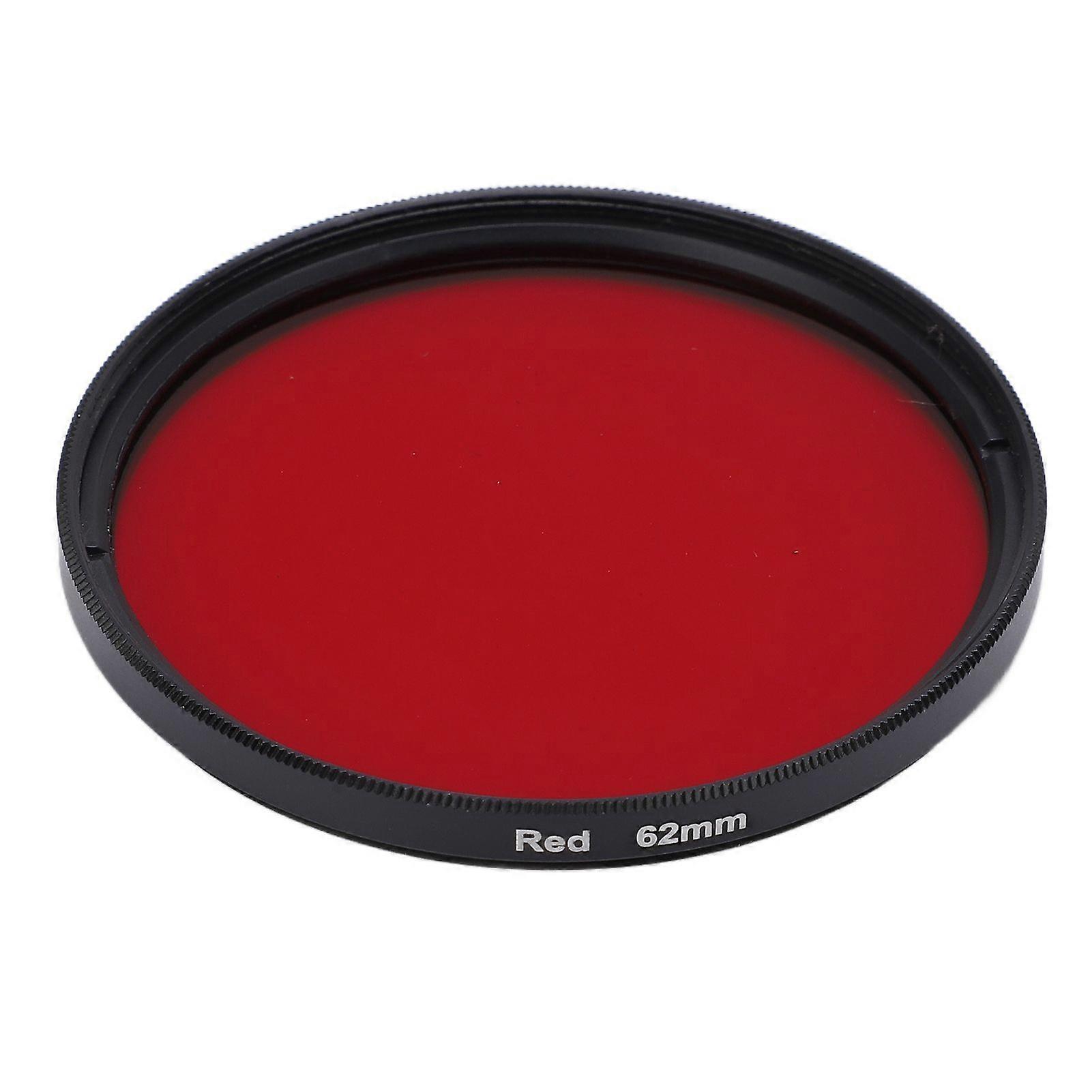 Threaded Camera Lens Filter Full Red Color Filter Optical Glass for Nikon Camera Lens62mm