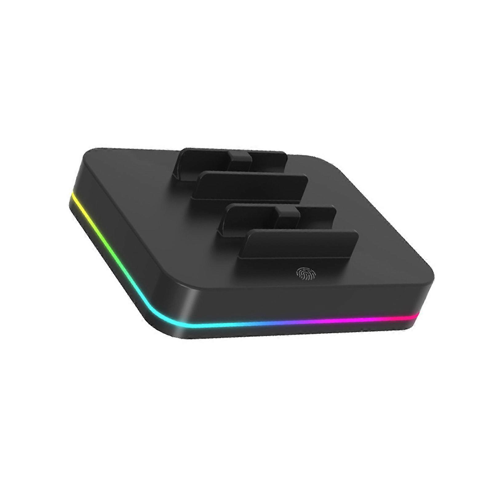 4-Port Charging Holder Base for NS2 Game Controller Build in LED Lighting Color Changing Effects Multicolor