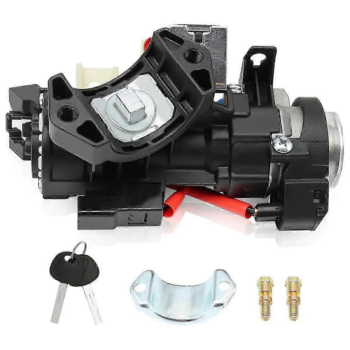 Car Ignition Lock Switch Set Assembly with 2 Keys for LHD