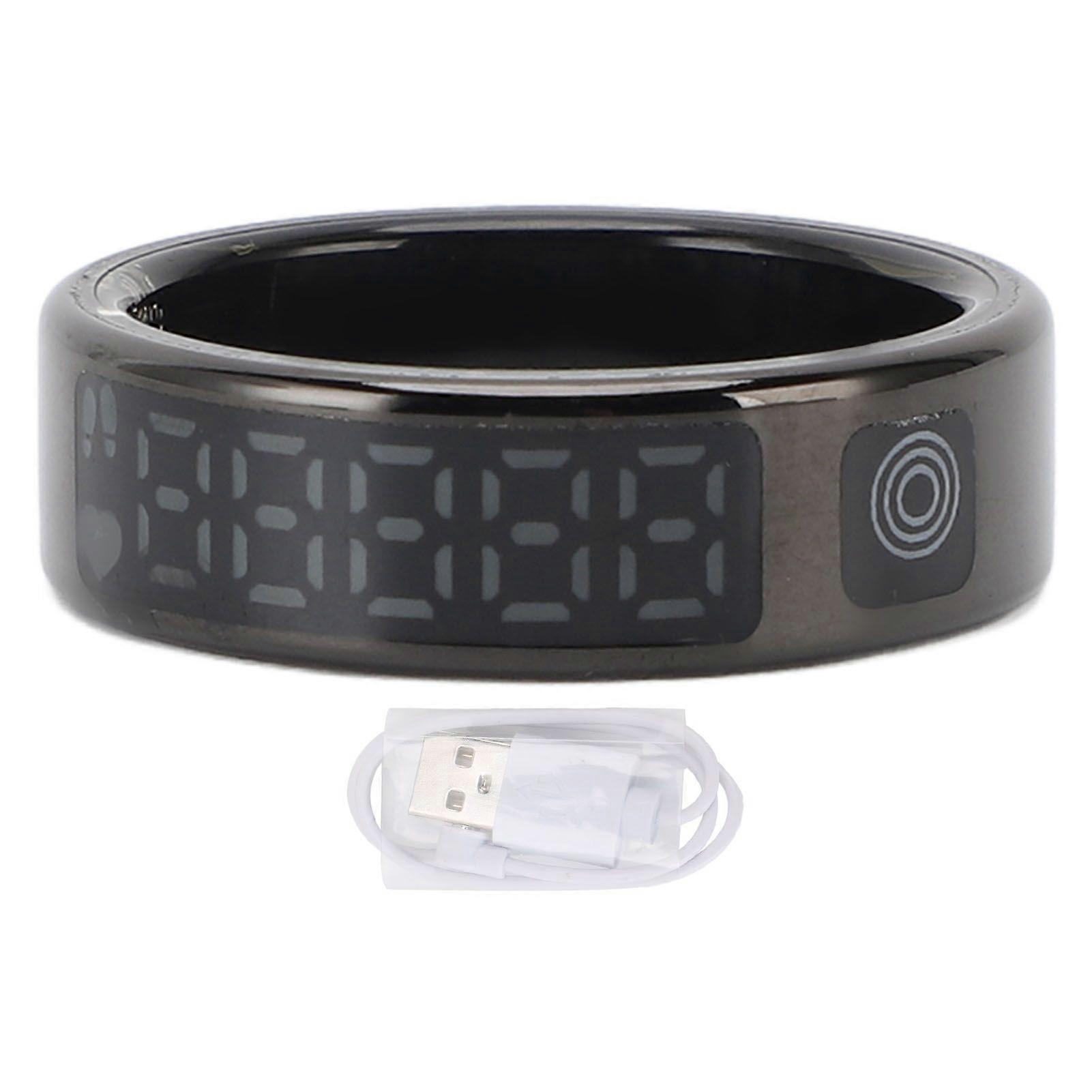 Smart Ring Fitness Tracker with Screen IP68 Rain Proof Video Scrolling Wearable Smart Step Counter with APP Multi Sports Modes 22.3mm/0.89in
