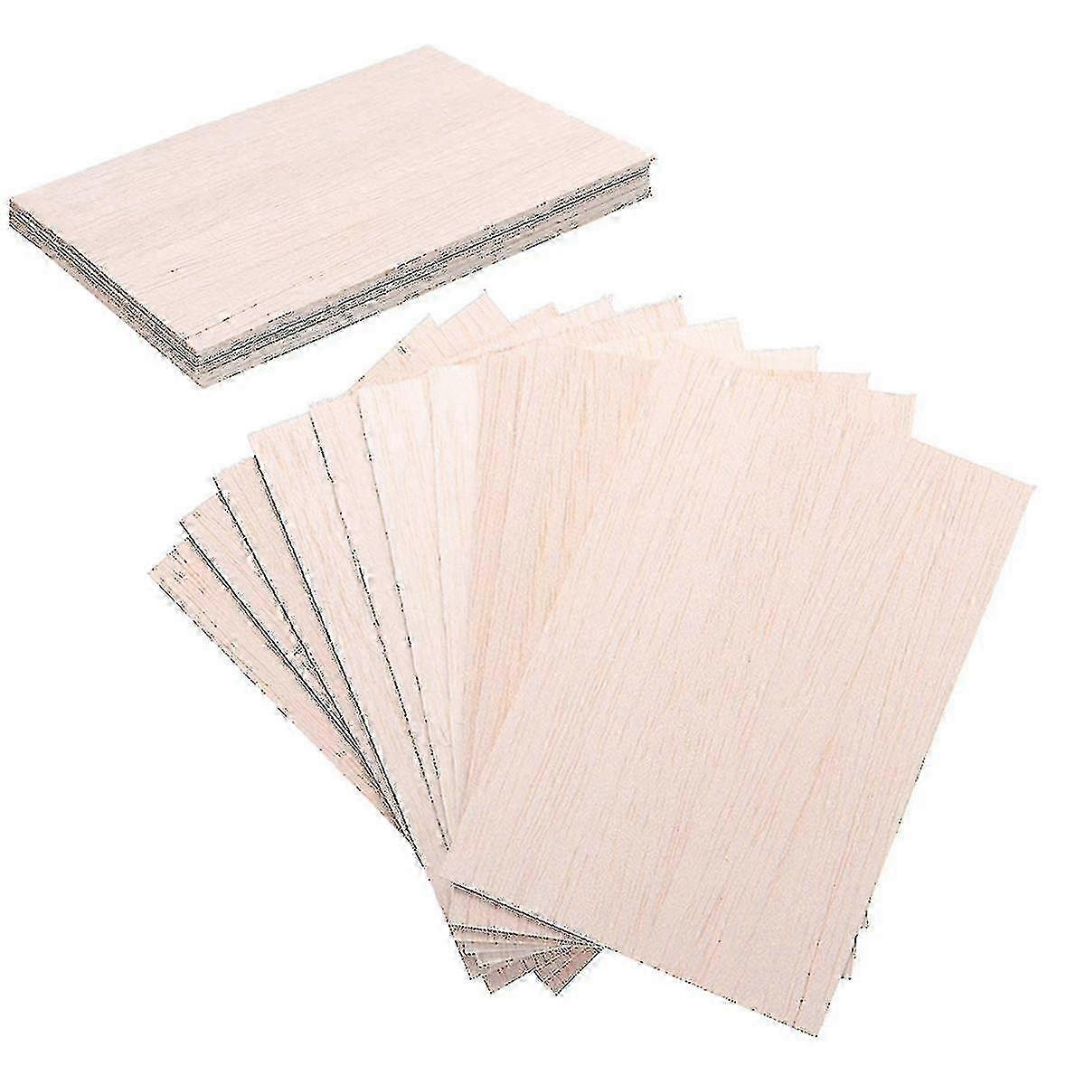 15 Pack Unfinished Wood Sheets,balsa Wood Thin Wood Board For House...