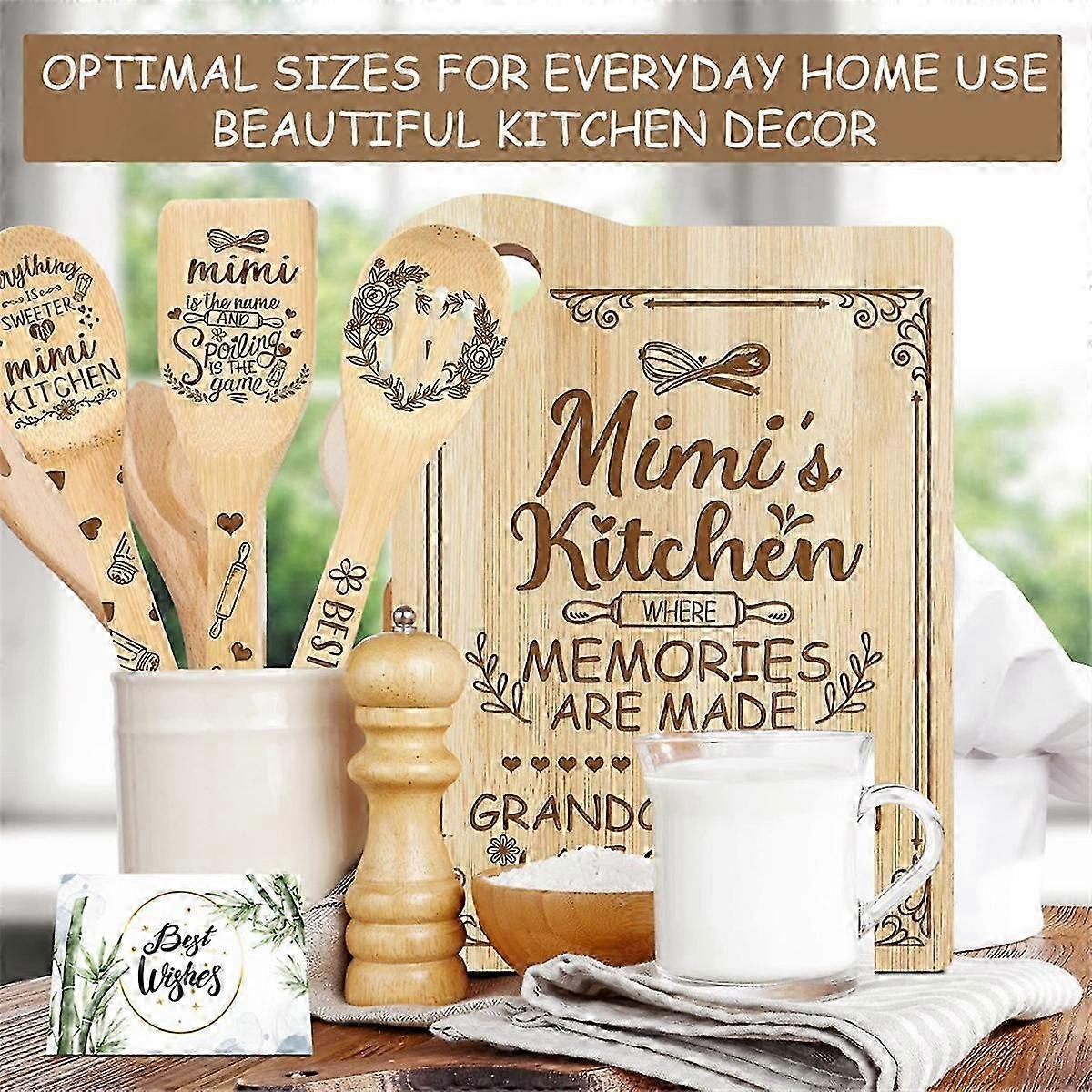 Bambus-Schneidebrett, Muttertagsgeschenk für Schneidebrett (Mimi)