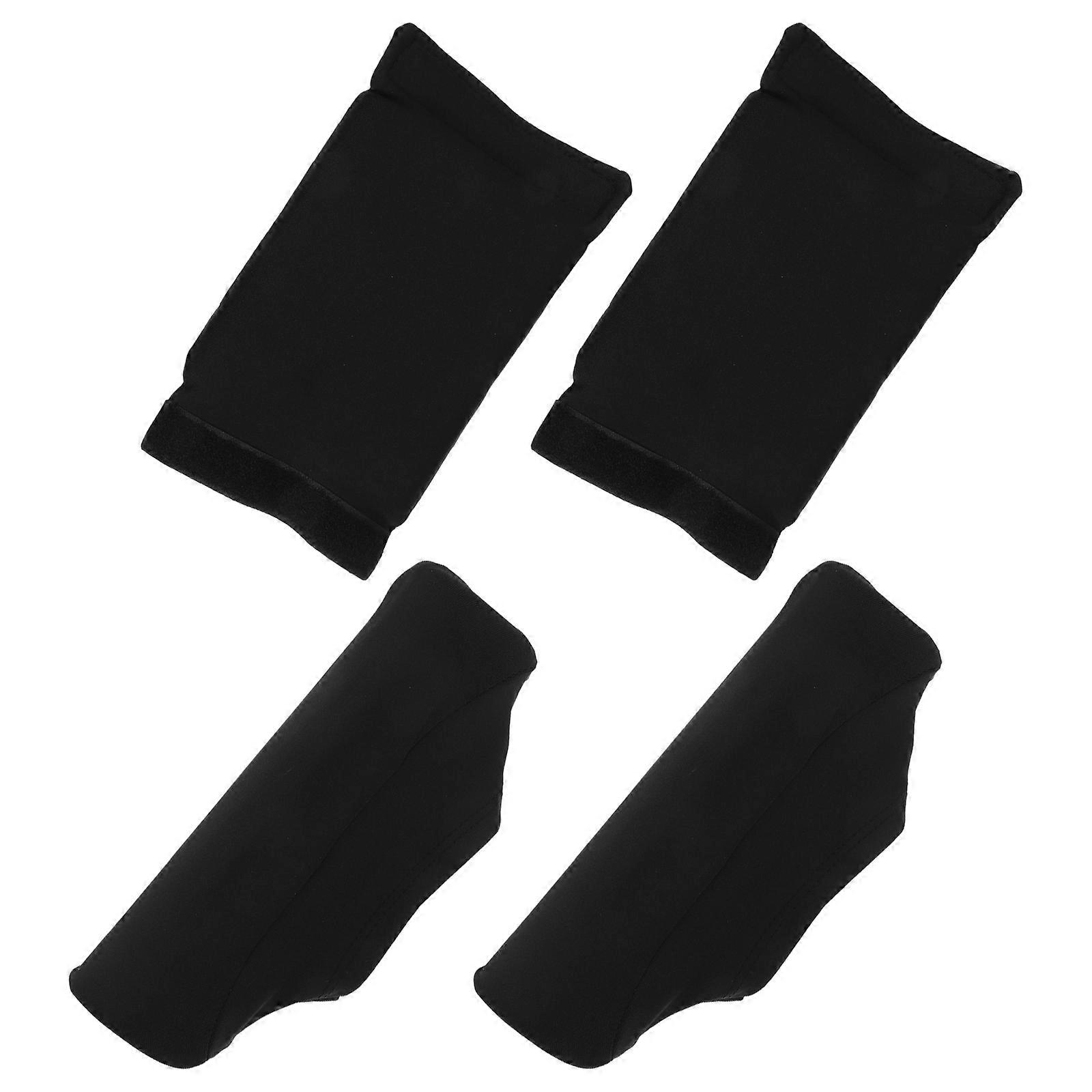 Reusable Crutch Cushion Household Crutch Pad for Elderly Black Fabric Durable Comfortable 1 Set