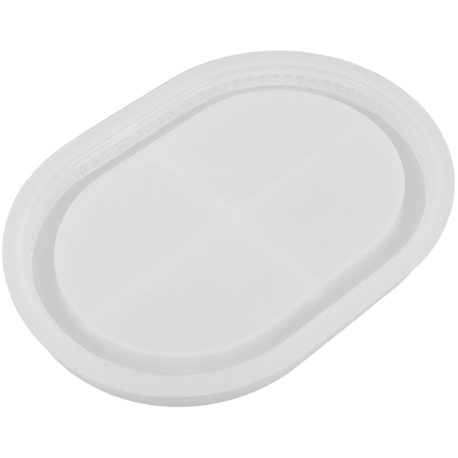 Oval Tray Mold for Epoxy Resin Silicone Mold for DIY Candle Tray Plate 1 Set Resin Mold for Epoxy Casting