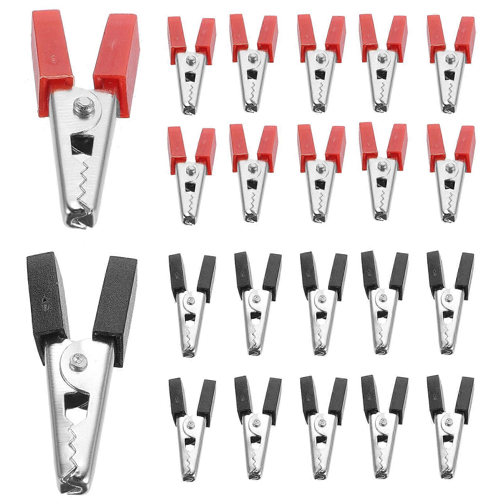 40PCS Clips, Rust Resistant Metal Battery Clips Kit with Insulation for Automotive, Home, Soldering, Electrical Testing and Voltage Measurement