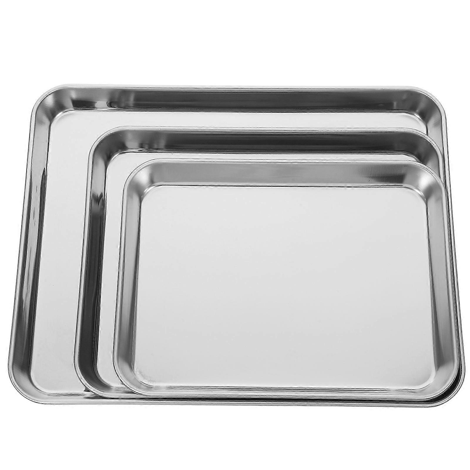 Oven Trays For Cooking Toaster Oven Pans Nonstick Compact Design Smooth Surface 3Set For Picnic