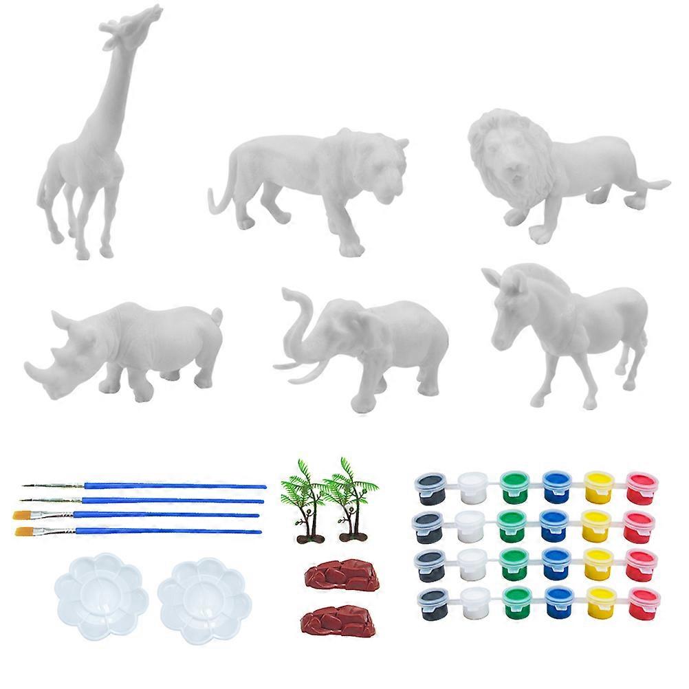 DIY Animal Painting Kit for Kids with Creative Arts Crafts 1Set Plastic