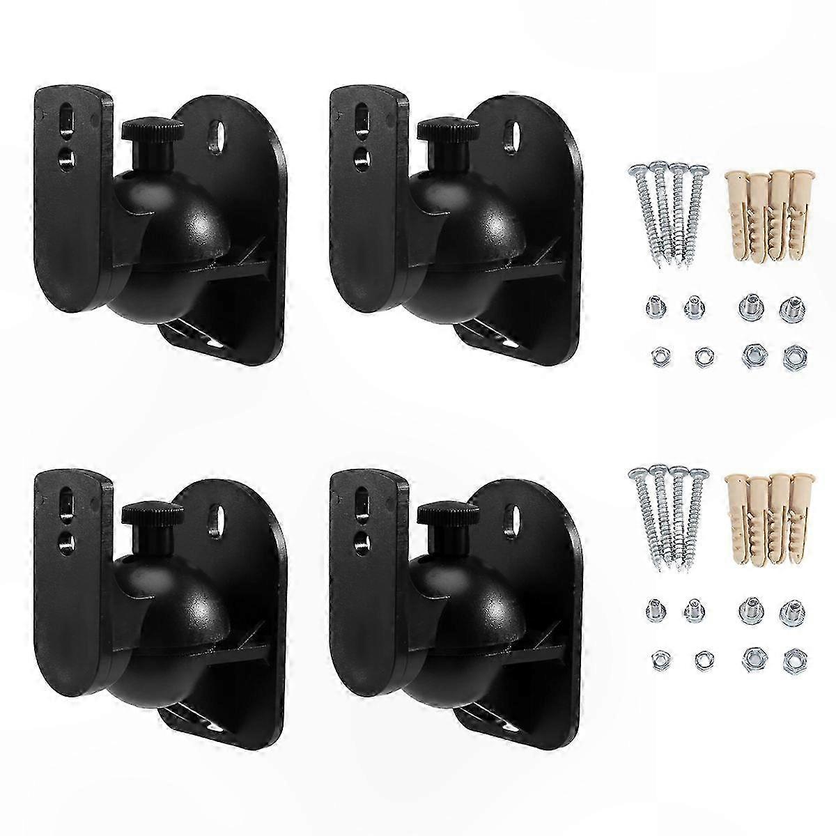 4-Pack Adjustable Speaker Mounting Bracket for Wall or Ceiling Installation