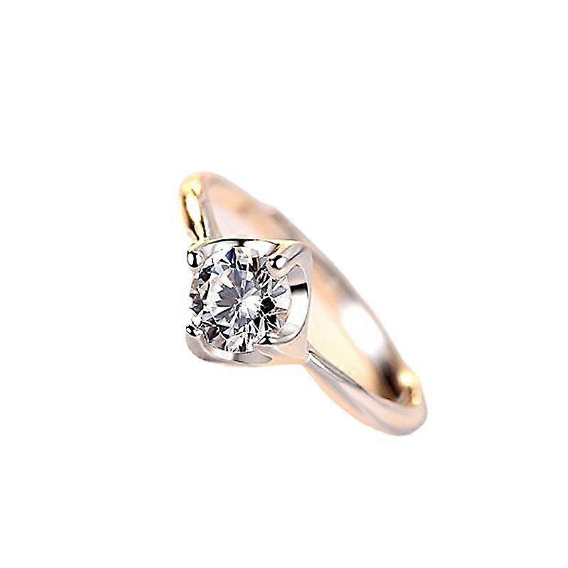 خاتم مفتوح بأربعة مخالب ملتوية ، أزياء مجوهرات نحاسية مطلية بالفضة