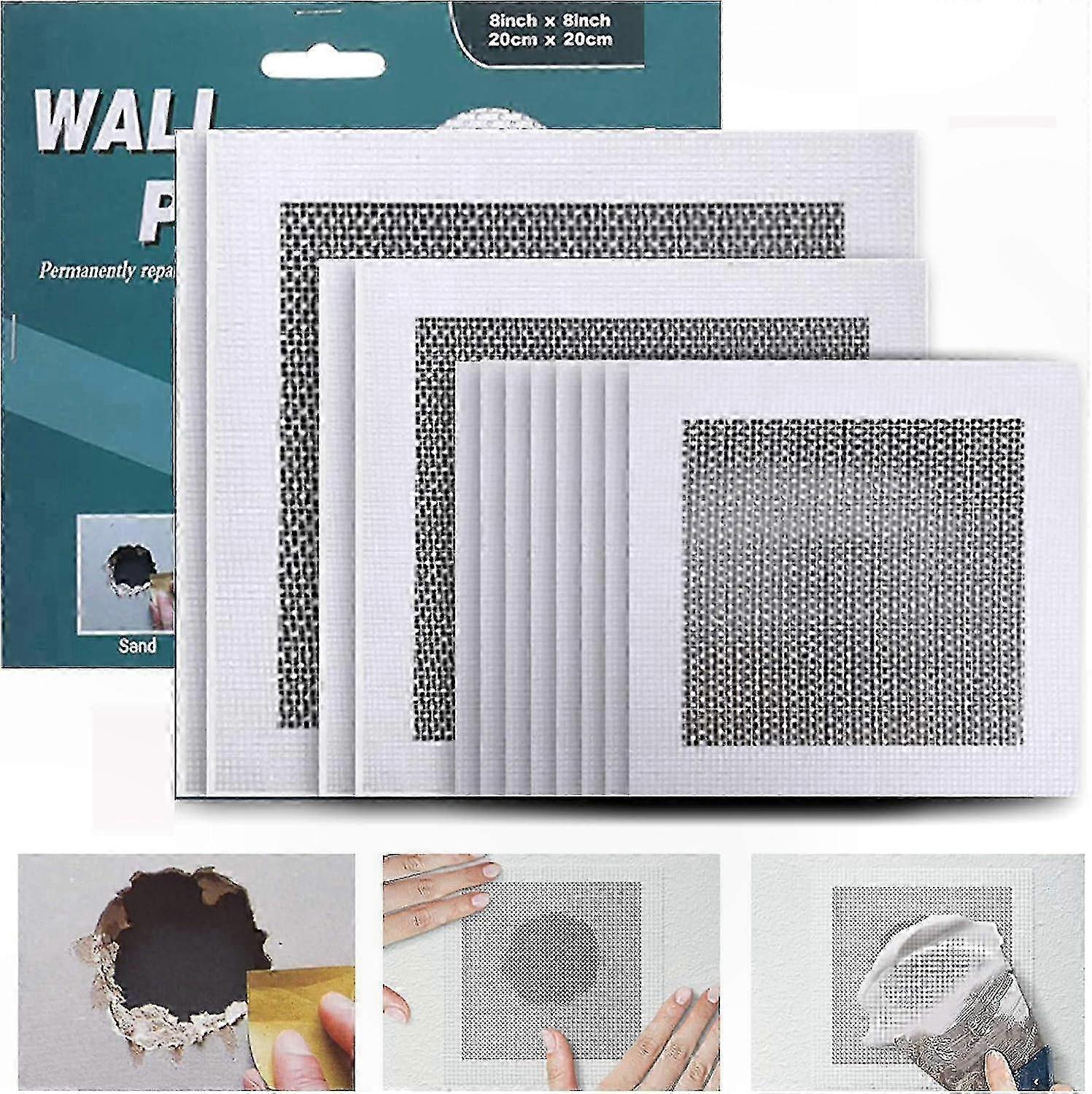 Wall Repair Kit - 12 Piece Aluminum Patch Set for Drywall Fixes