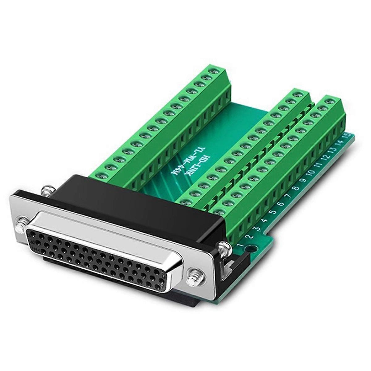 HDB44 Solderless Connector Industrial 3 Rows D-SUB 44Pin Female P Hole Plug Breakout Terminal Board Adapter,A