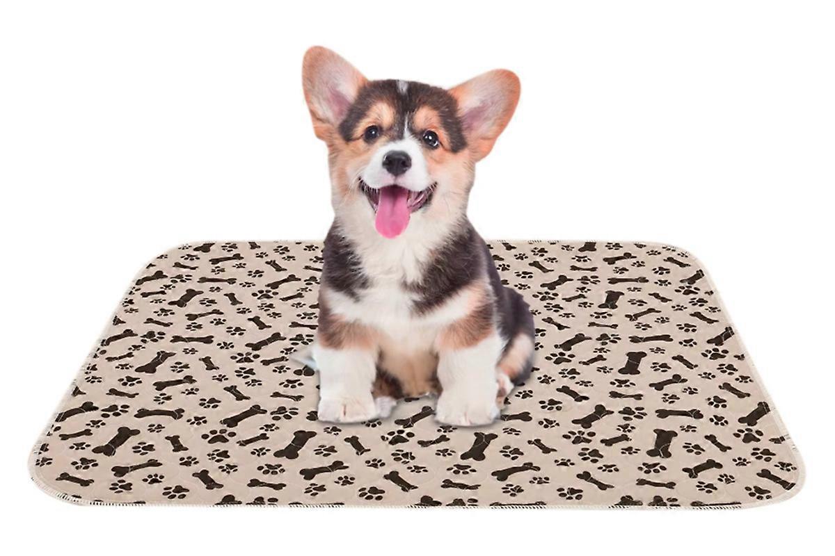 Washable Waterproof Dog Pee Pads Quick Absorbent Puppy Training Mat-Brown