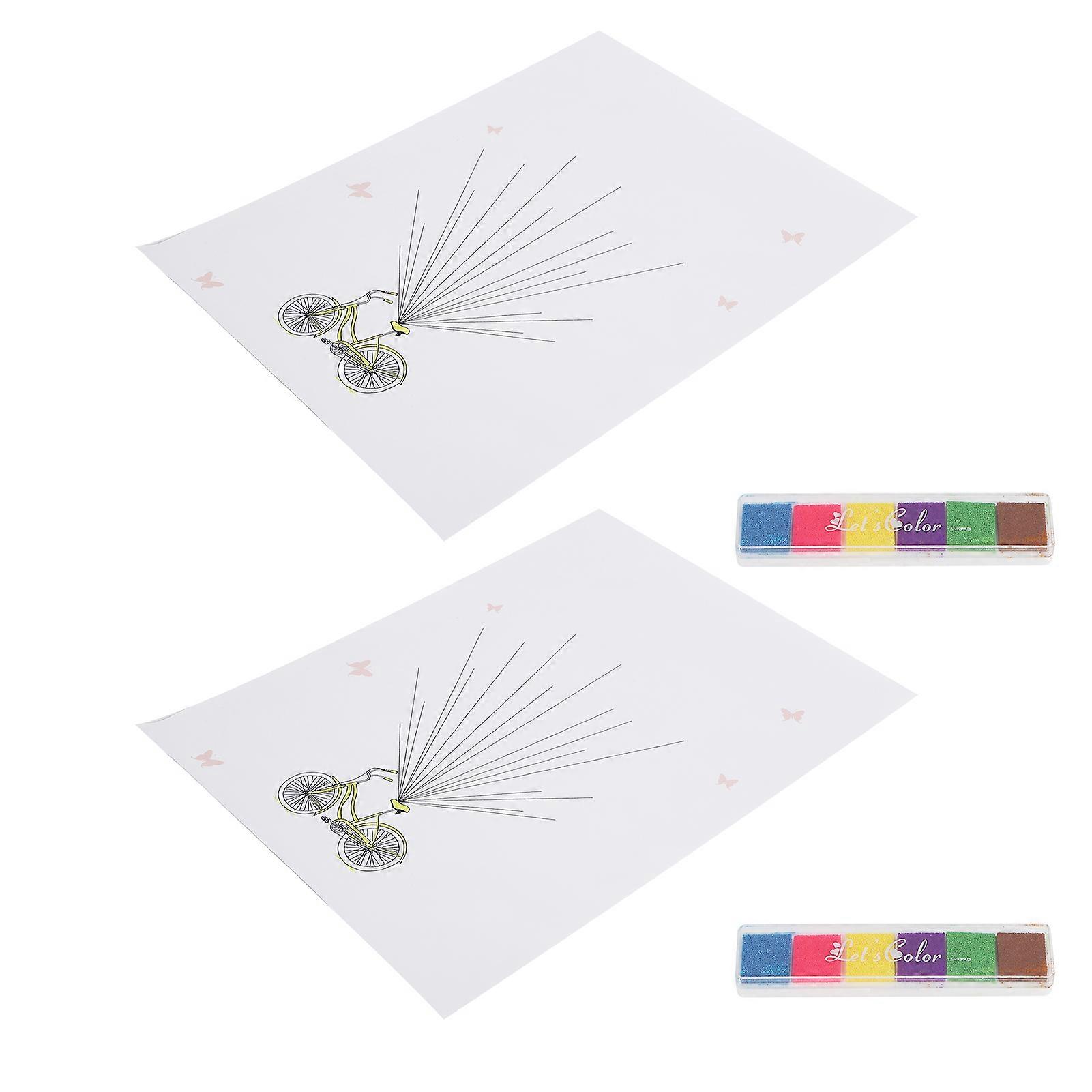 2Set Innovative DIY Guest Signature Fingerprint Sign In Painting Decor for Wedding Party