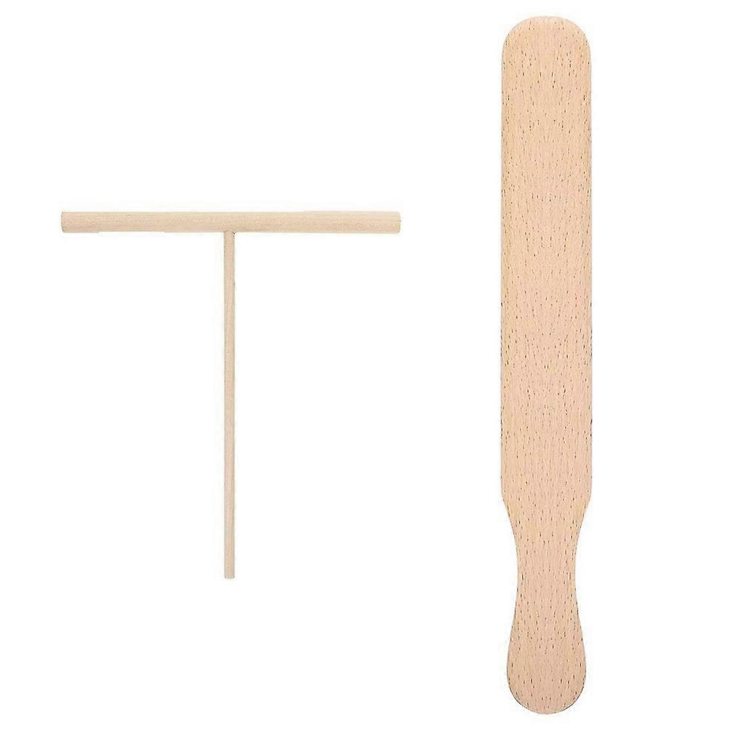 Pancake Spreader Scraper Wooden Utensil Pancake Pancake Pan Set Baking Cooking Spatula Tool Scraper Wooden Rake