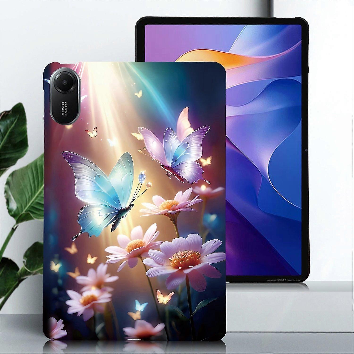 For Xiaomi Redmi Pad 2 Case Pattern Printing Slim Soft TPU Tablet Cover - Butterfly Floral