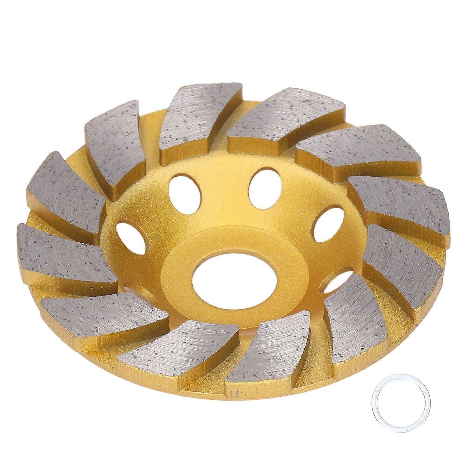 4in Concrete Grinding Wheel 12 Segment Heavy Duty Turbo Row Diamond Cup Polishing Disc