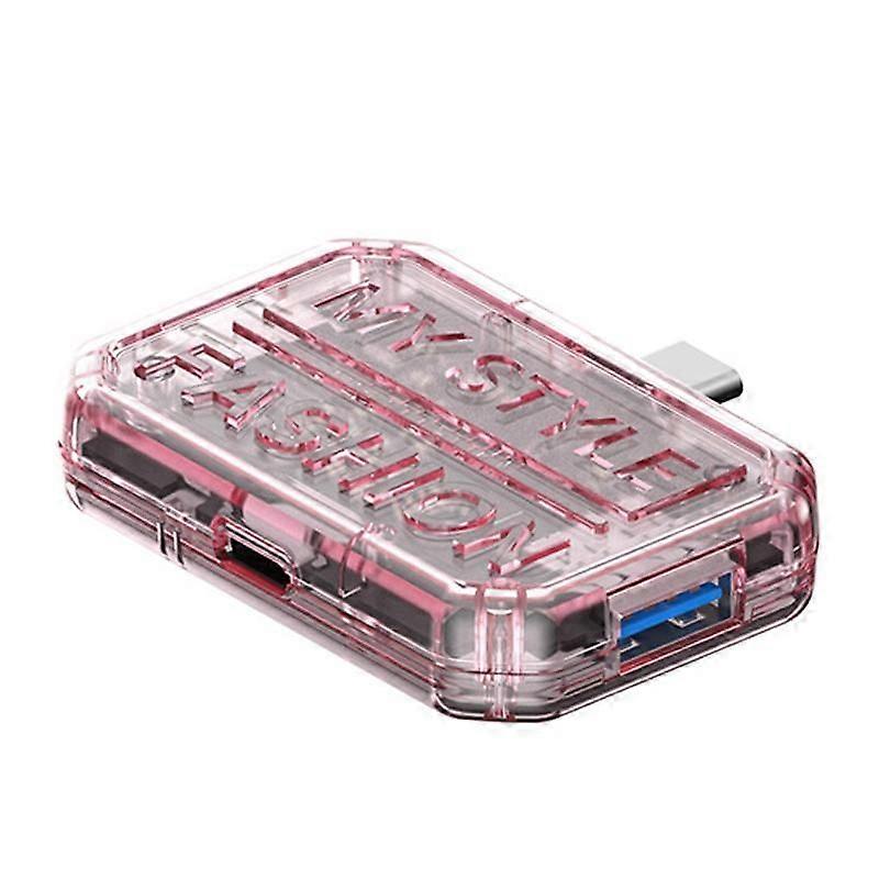3 In 1 USB HUB Computer Converter BX3H Pink