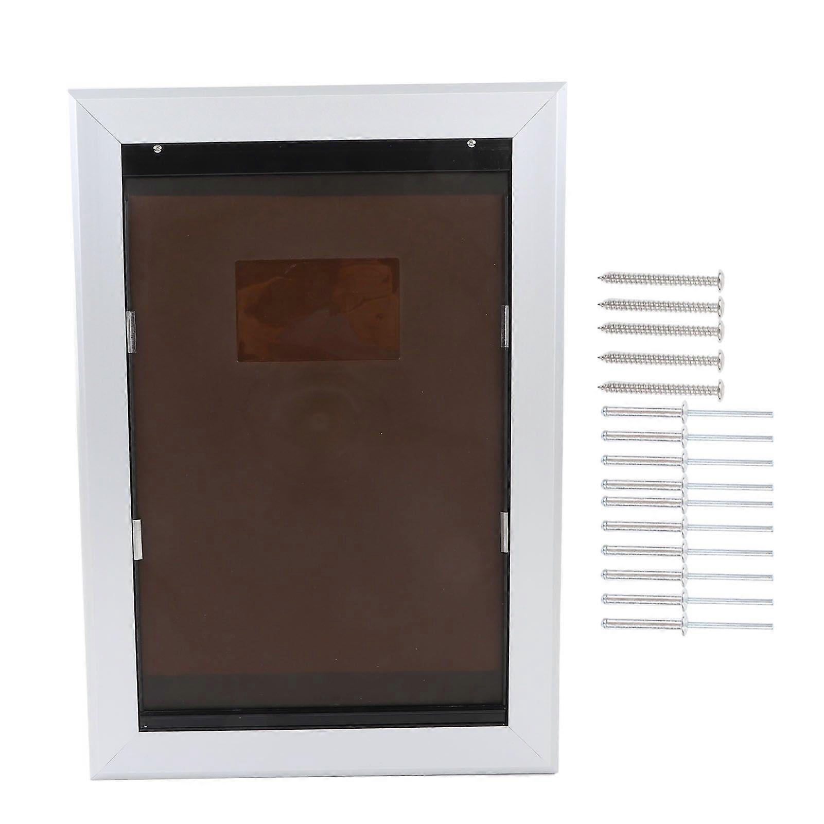 犬用ドアフレキシブルロック可能な安全丈夫で耐久性のあるペットフラップドア 屋内外装ドア用 シルバー 516x363.5x65mm / 20.3x14.3x2.6in