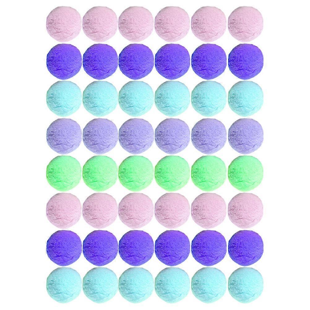 Children Plaything DIY Plush Balls for Decor 96Pcs Colorful Fluffy Balls