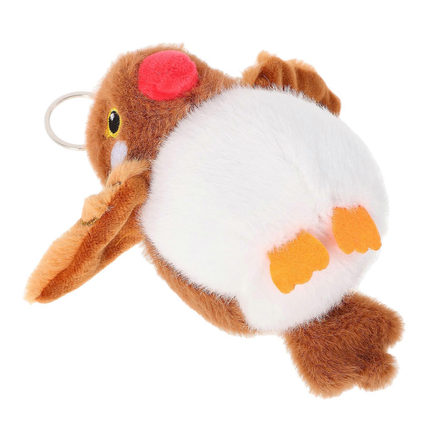 Soft Parrot Plush Keychain for Decor 3Pcs Cute Pendant for Kids