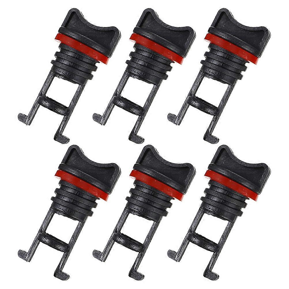 Scupper Plugs for Kayak Nylon Round Drain Plug for Yacht Outdoor Boating Black Waterproof 6Pack