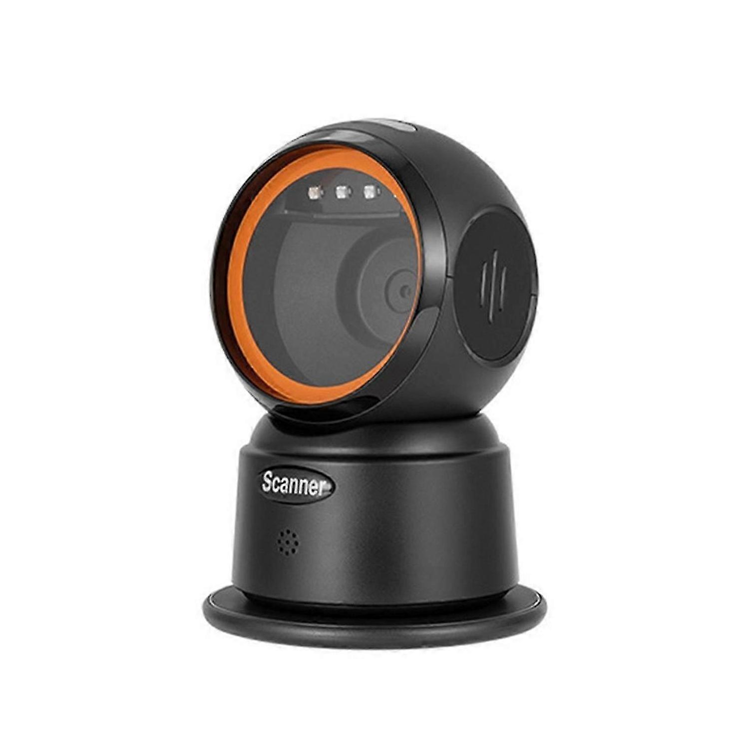 2D QR Barcode Scanner Desktop Wired Scanner Hands-Free Omnidirectional USB Barcode Reader 1D QR Scre