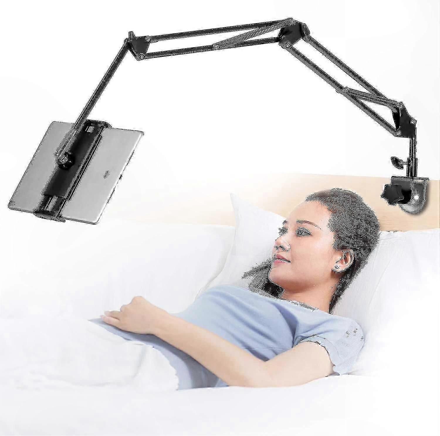 Bed Tablet Stand, Adjustable Foldable Holder with 360 Rotation for Phones, Tablets, eReaders and More, Fits Devices 1.85"-12.8"