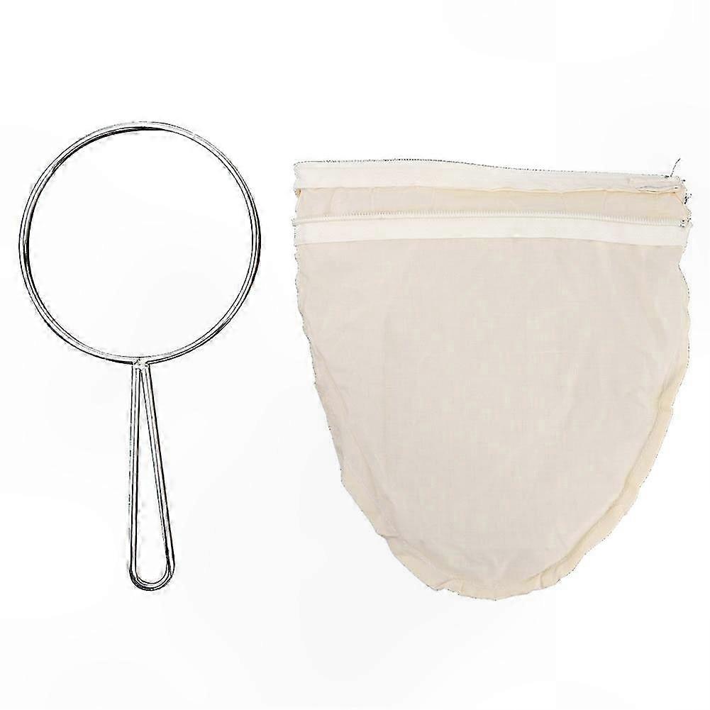 Reusable Cotton Coffee Tea Bag Filter Strainer with Handle for Loose Leaf Brewing