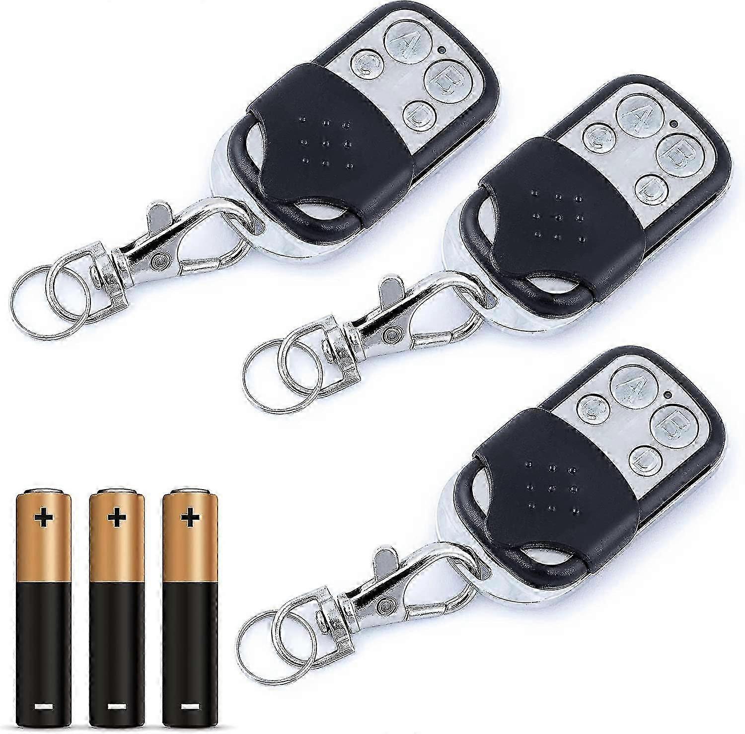 Télécommande universelle de portail, fréquence 433.92 Mhz, batterie 12v (3pcs)-Yvan-2025-ss