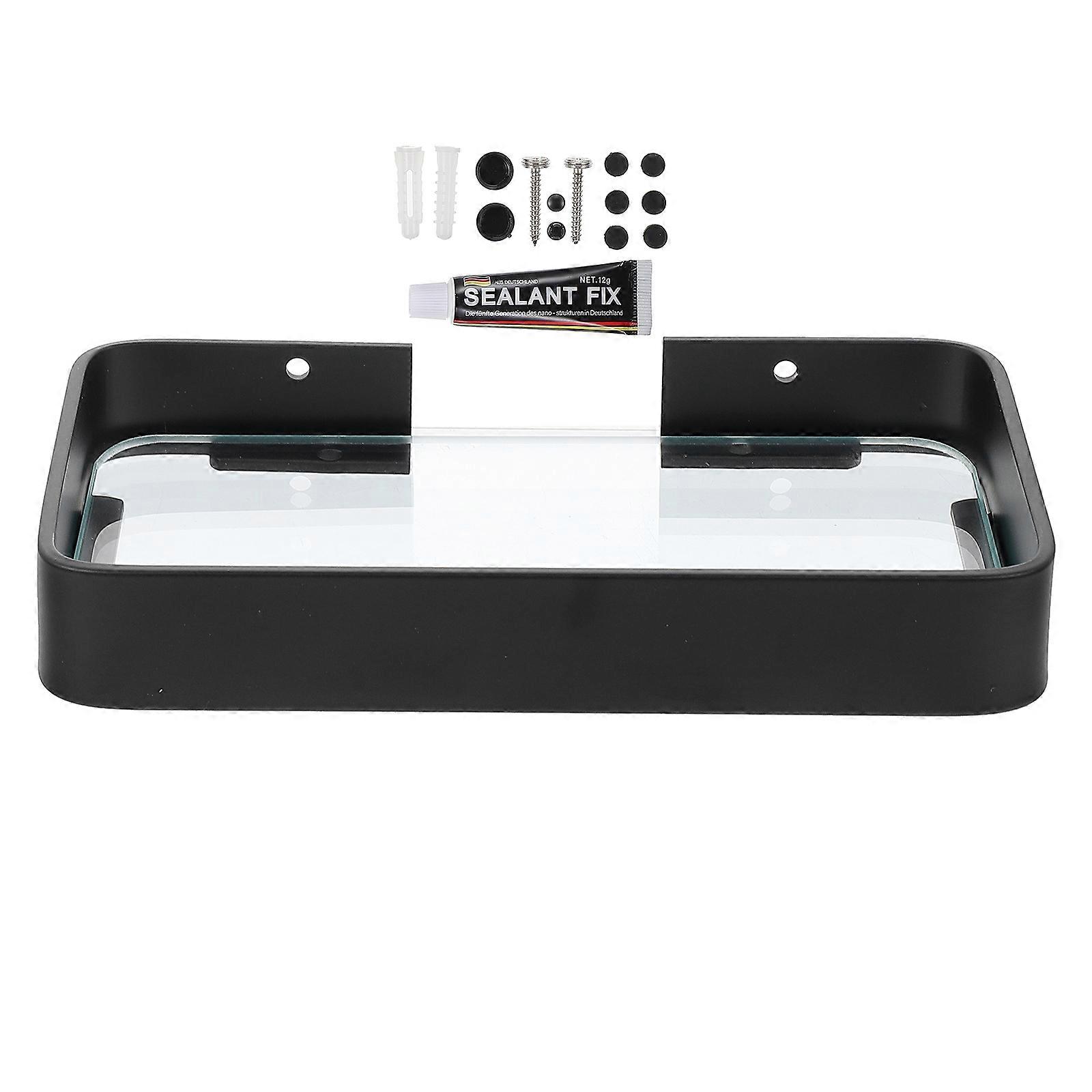 Bathroom Storage Mounted for 3Sets Black Bathroom Sundries Holder