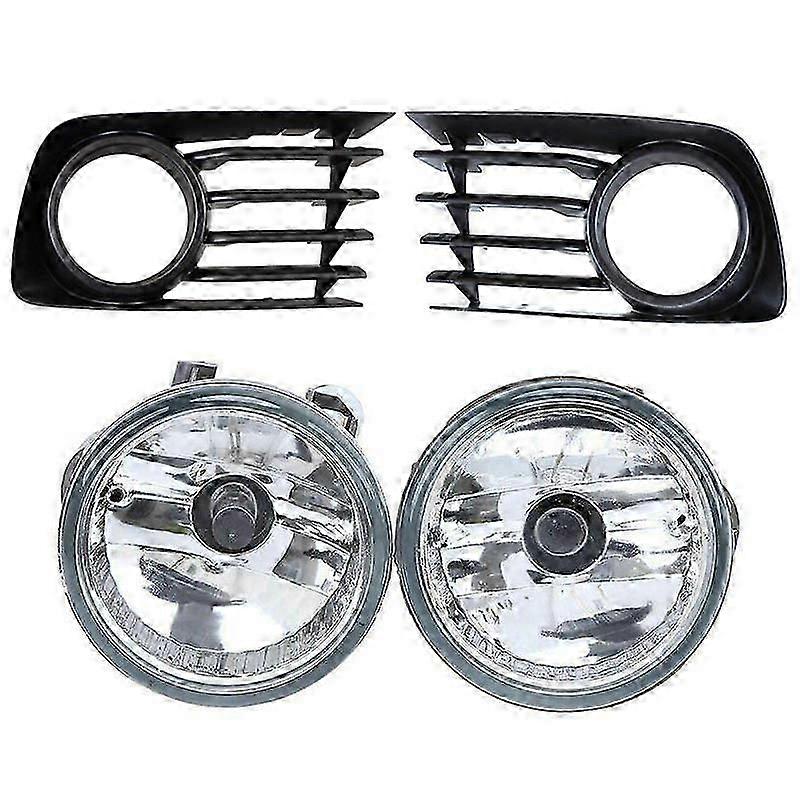 Pair Front Bumper Fog Light Lamps + Covers Kit for Prius 2004-2009 with Bulb 81221-52070 81211-52070