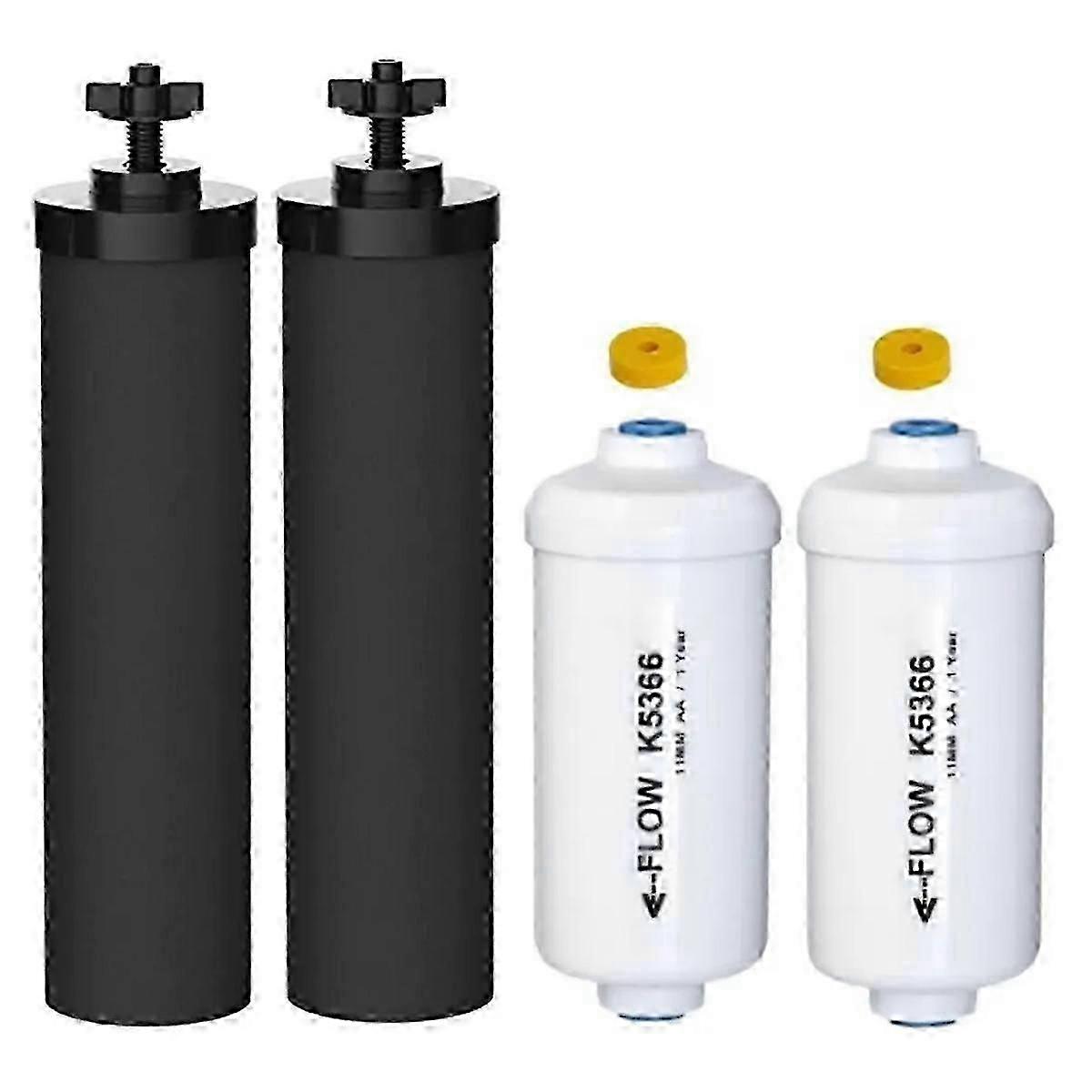 Replacement compatible with 2 BB9-2 and 2 PF-2 Fluoride Water Filter Compatible with Black Berkey Gravity Water