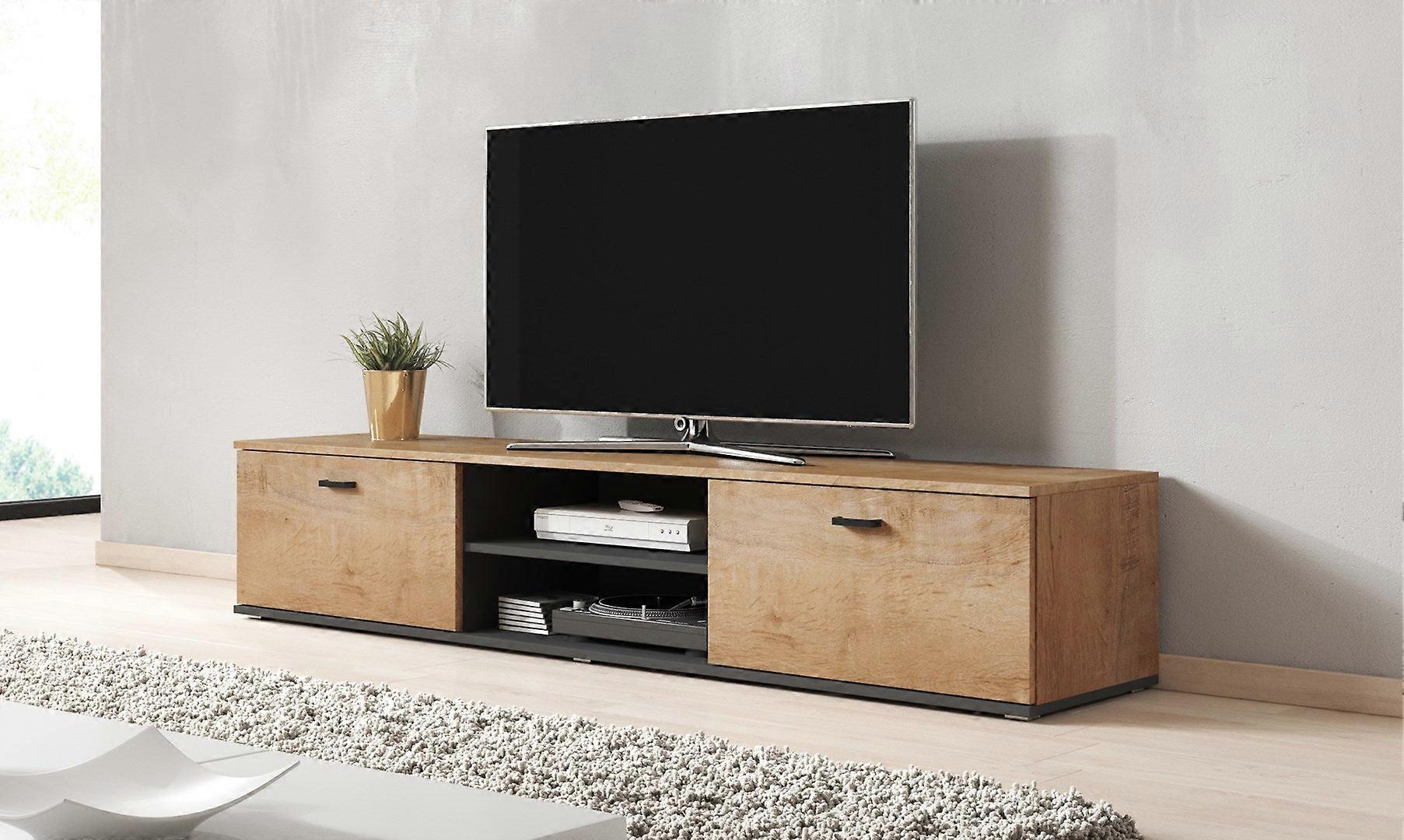 Mueble de TV Cama Soho 180 Lefkas Roble/negro