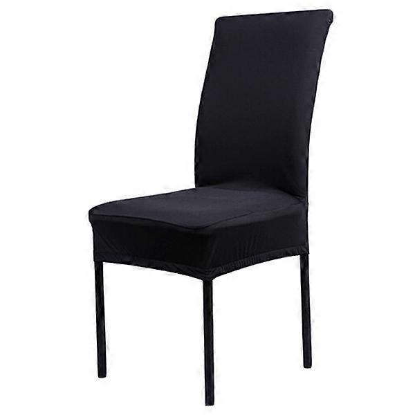 Polyester Spandex Case Black for Protection Dining Room Chair Removable Washable Slipcover