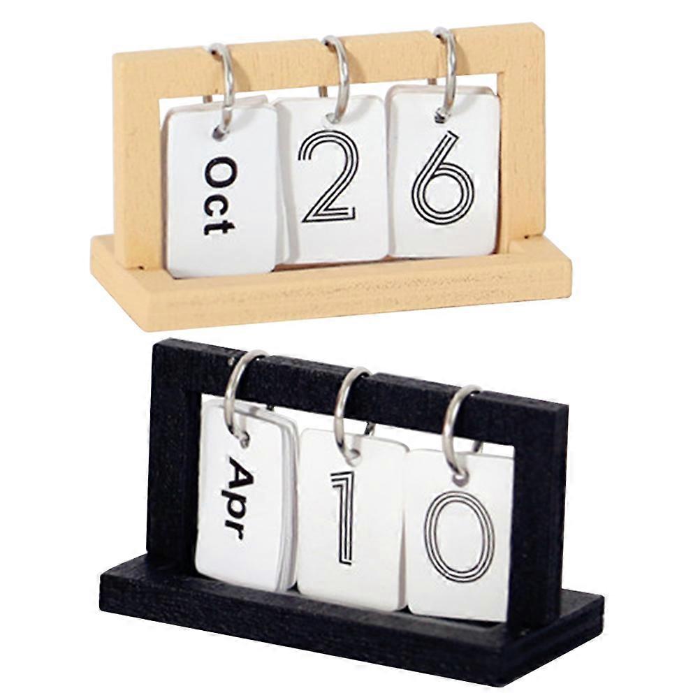 Mini Desk Standing Calendar for Doll House Decor 8 Pieces Assorted