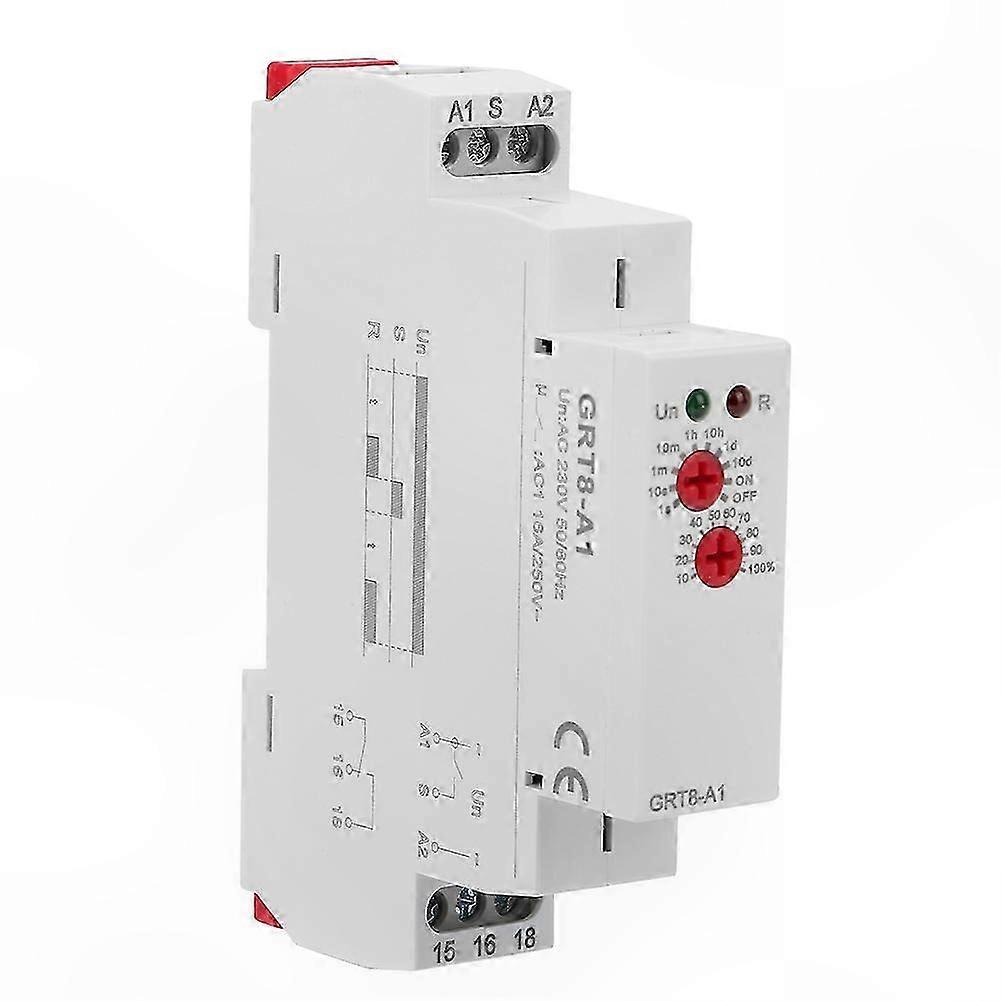 GRT8-A1 Mini Power On Delay Time Relay DIN Rail Mount AC 220V