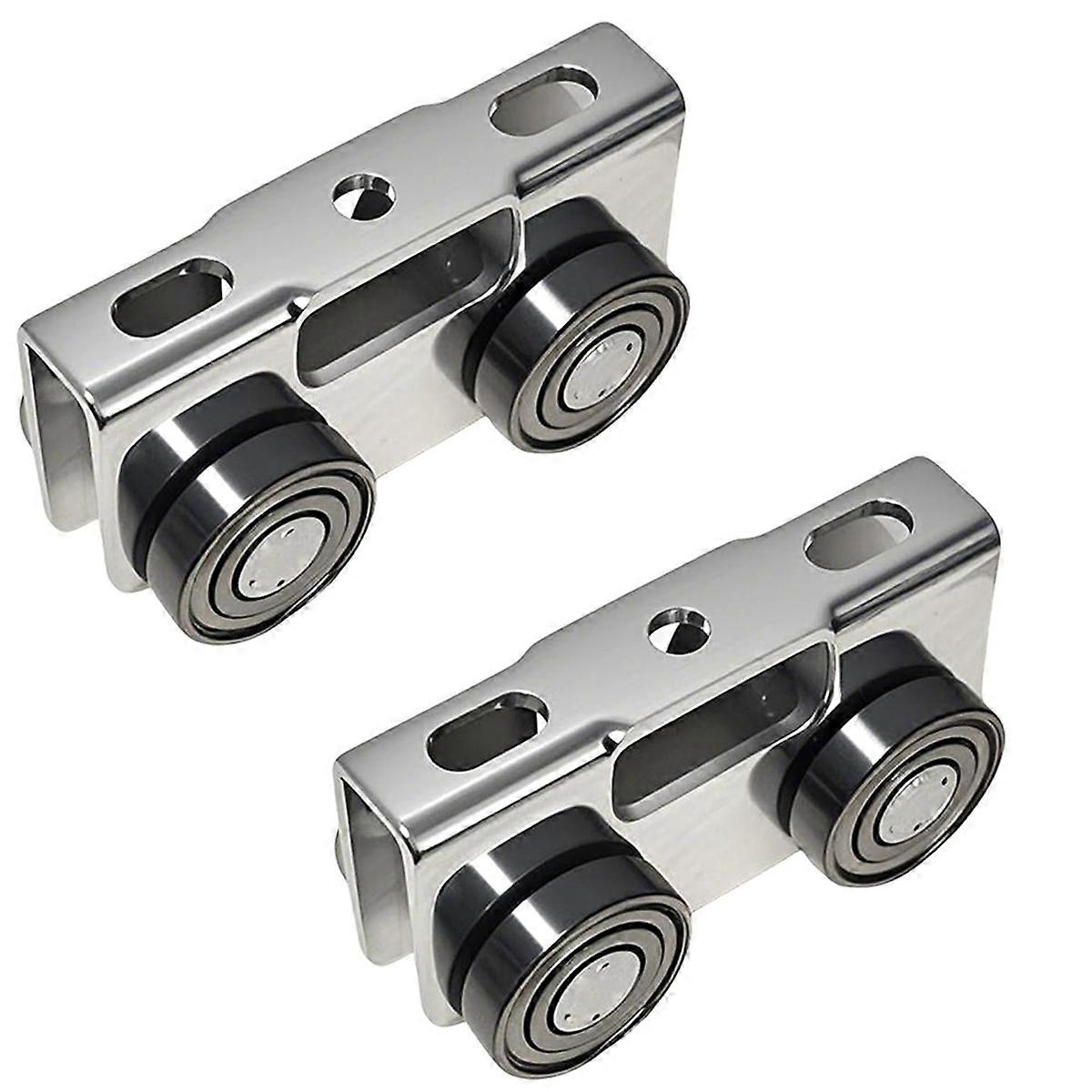 4 Wheel Trolley Assembly Rollers,Load & Stable Roller Trolley for Electric Hoist, Suit for 1-5/8in Wide and Taller 2Pcs