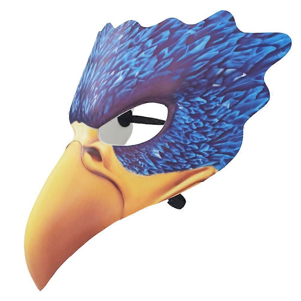 Halloween Mask Horror Bird Shaped Mask Wings for Party Use 3Pcs Blue