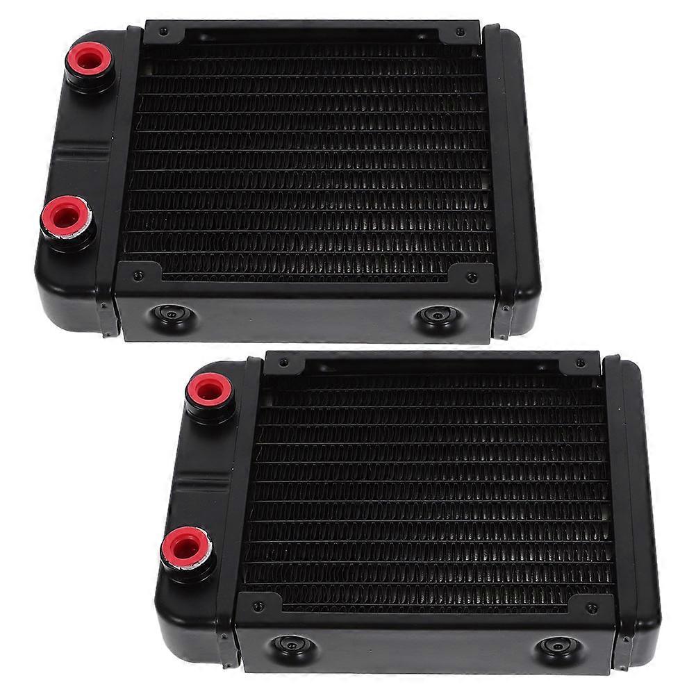 Cooling Radiator Water Cooling Technology Rectangular Aesthetic Design For Computer Motorcycle Electric Car Aluminum Heat Exchanger 2Pcs