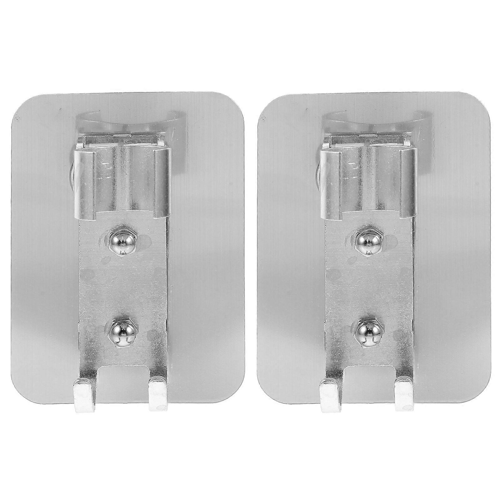 Shower Head Wall Mount Holder for Fixing 4Pcs Silver Aluminum Base